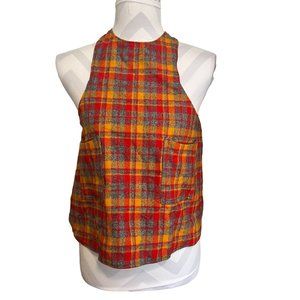 VINTAGE Cross Back Apron Handmade (NO SIZE TAG)